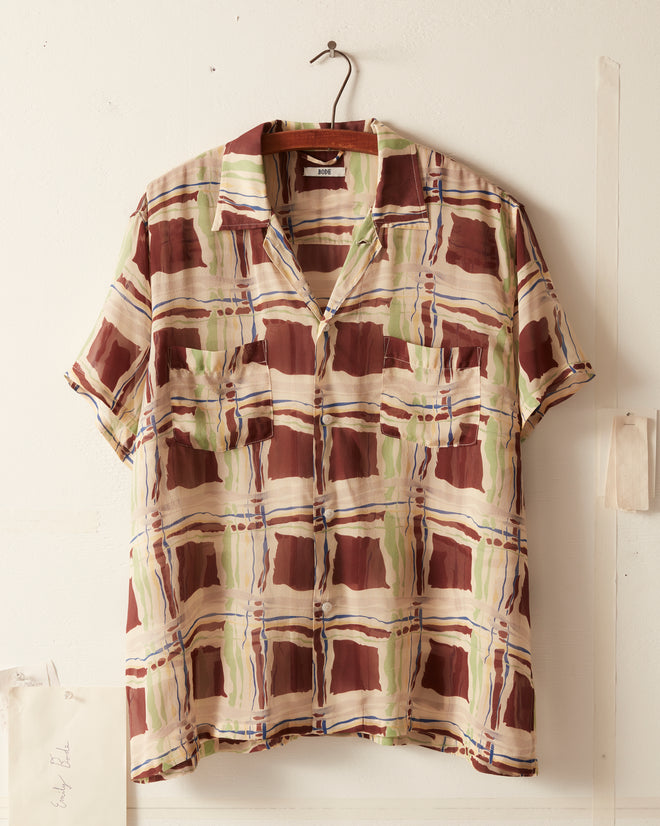 Ripple Plaid Short Sleeve Shirt SHIRT BODE New York