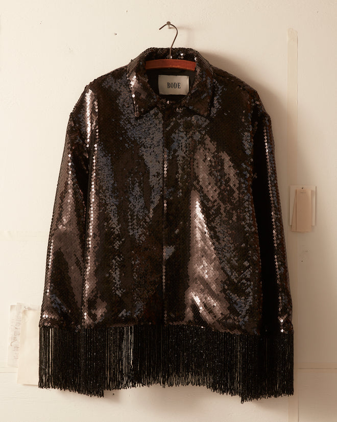 Sequined Blass Evening Jacket OUTERWEAR BODE New York