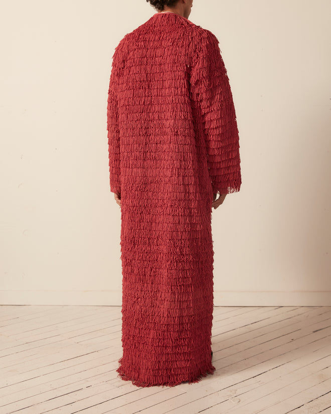 Bullion Fringe Opera Coat OUTERWEAR BODE New York