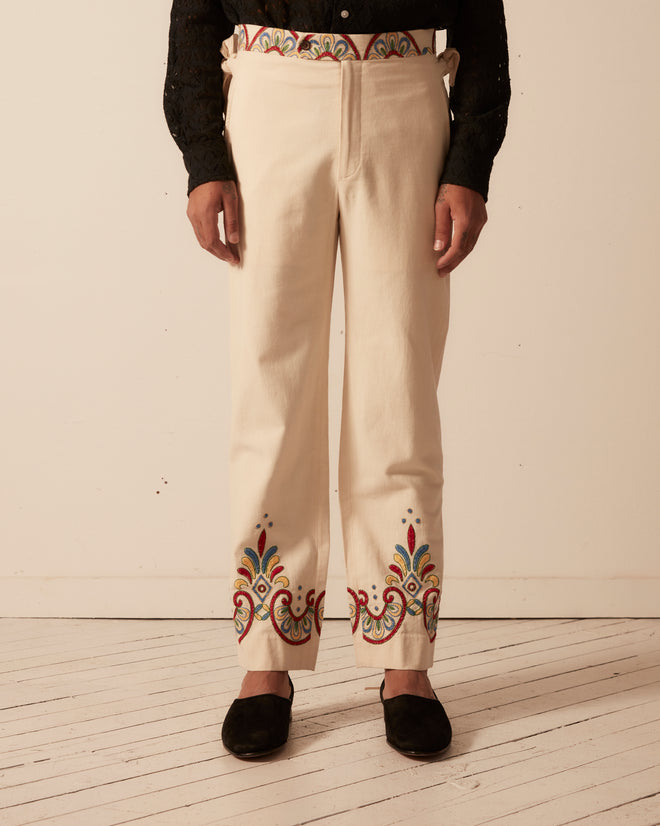 Embroidered Carnival Trousers TROUSERS BODE New York