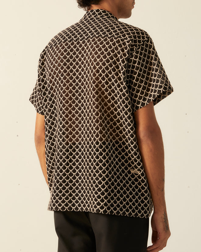 Embroidered Sheer Siren Short Sleeve Shirt SHIRT BODE New York