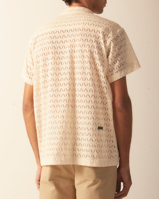 Lattice Lace Short Sleeve Shirt SHIRT BODE New York