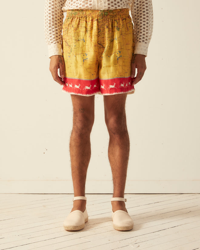 Morocco Map Shorts SHORTS BODE New York