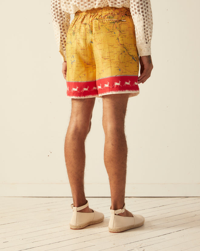 Morocco Map Shorts SHORTS BODE New York