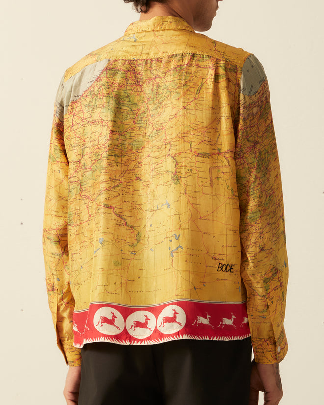 Morocco Map Silk Shirt SHIRTS BODE New York