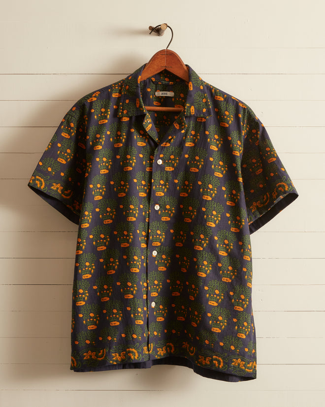 Trellis Block Print Short Sleeve Shirt SHIRTS BODE New York