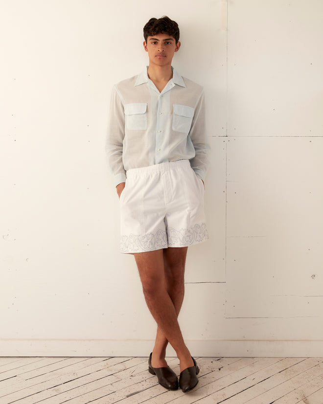 Zig-Zag Couching Shorts SHORTS BODE New York
