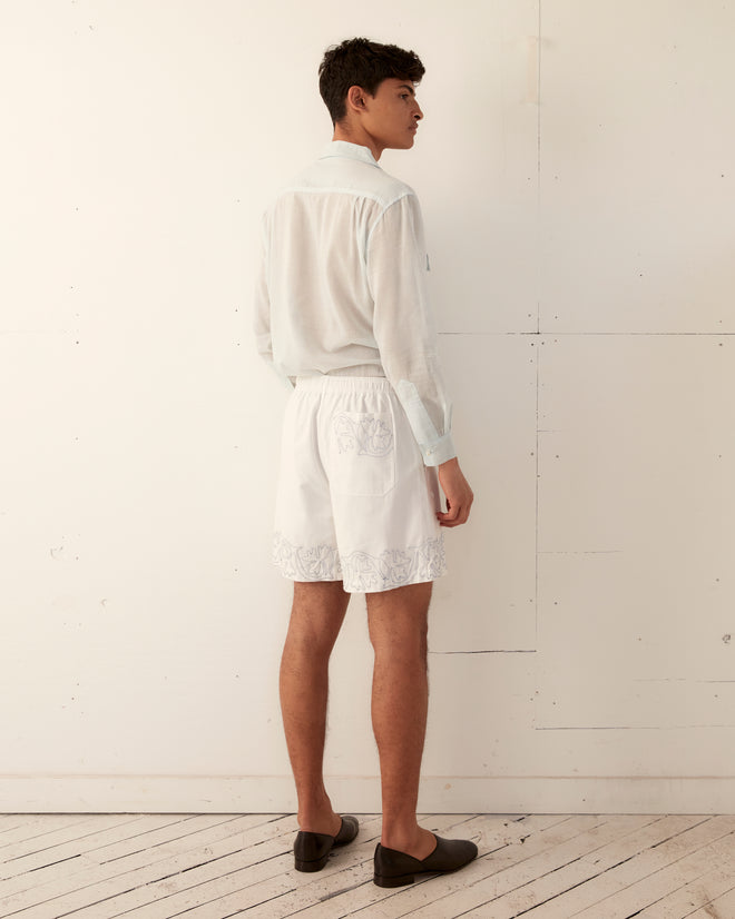 Zig-Zag Couching Shorts SHORTS BODE New York