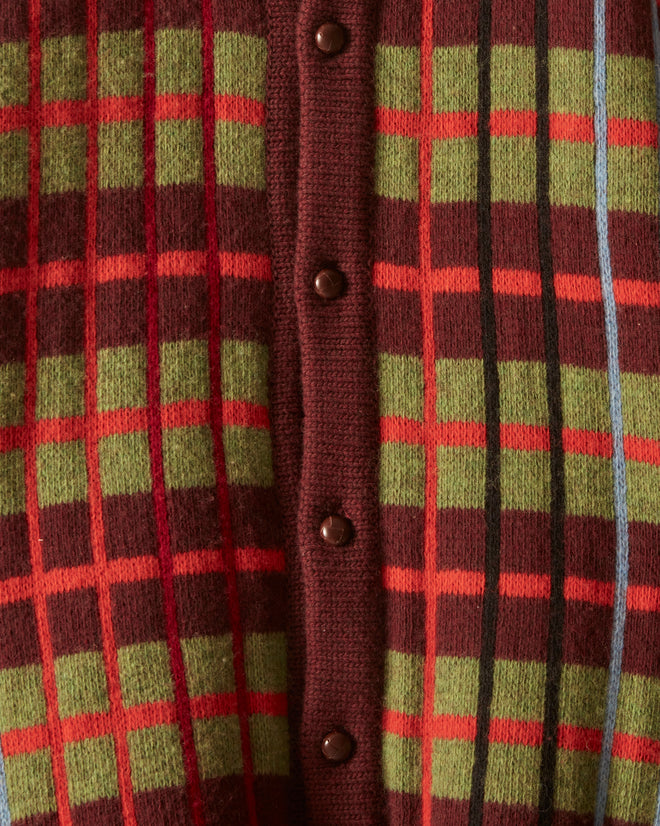 County Plaid Cardigan KNITWEAR BODE New York
