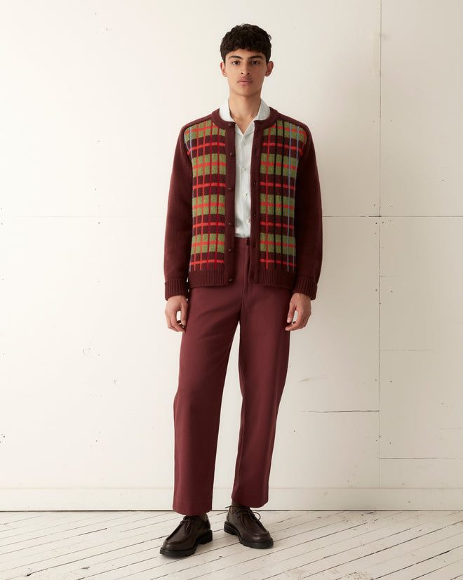 County Plaid Cardigan KNITWEAR BODE New York