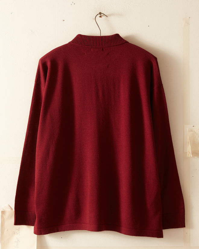 Solid Cycling Polo - Maroon KNITWEAR BODE New York
