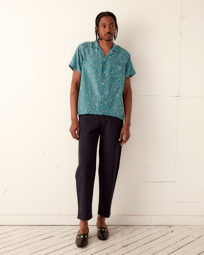 Floral Flocked Short Sleeve Shirt SHIRT BODE New York