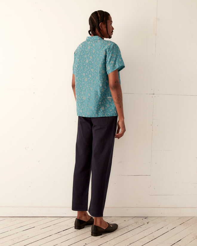 Floral Flocked Short Sleeve Shirt SHIRT BODE New York