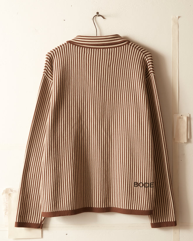 Hester Street Polo - Brown/Cream KNITWEAR BODE New York