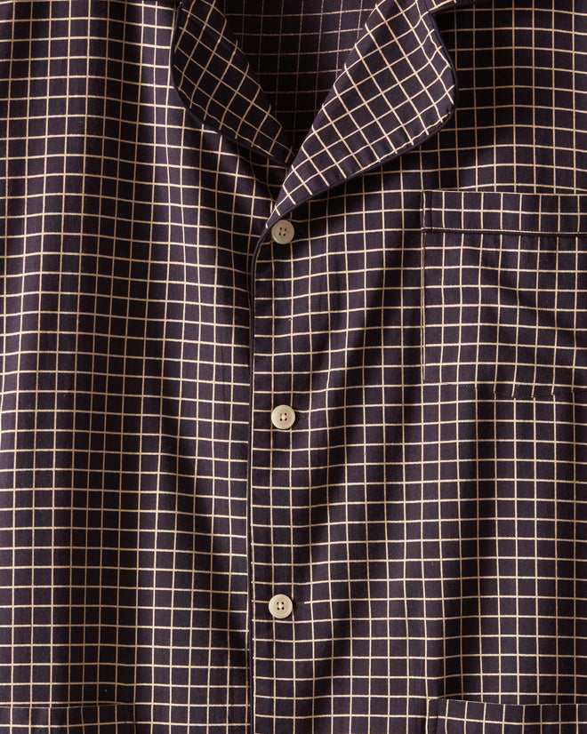 Midnight Grid Pajama Shirt SHIRT BODE New York