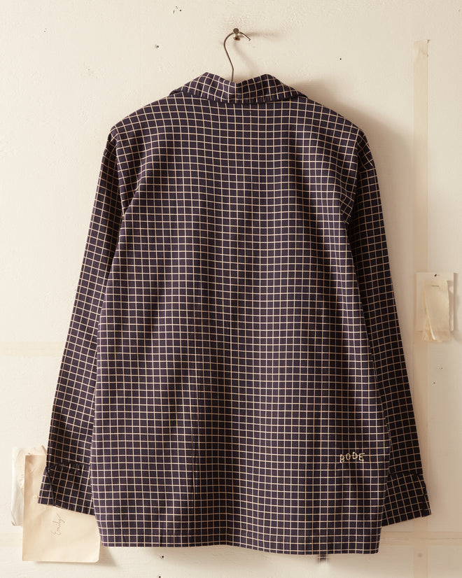 Midnight Grid Pajama Shirt SHIRT BODE New York