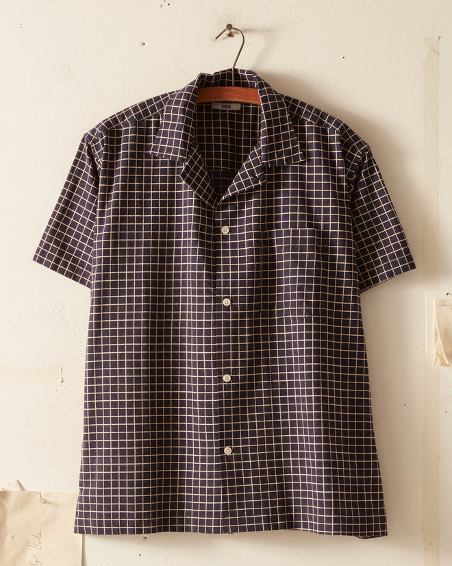 Midnight Grid Short Sleeve Shirt SHIRT BODE New York