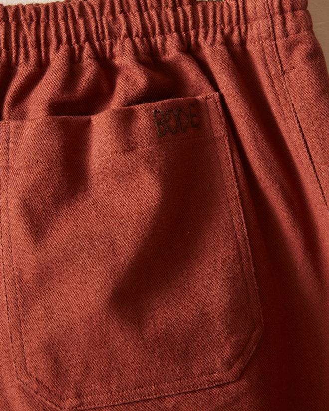 Twill Rugby Short - Cinnamon SHORTS BODE New York