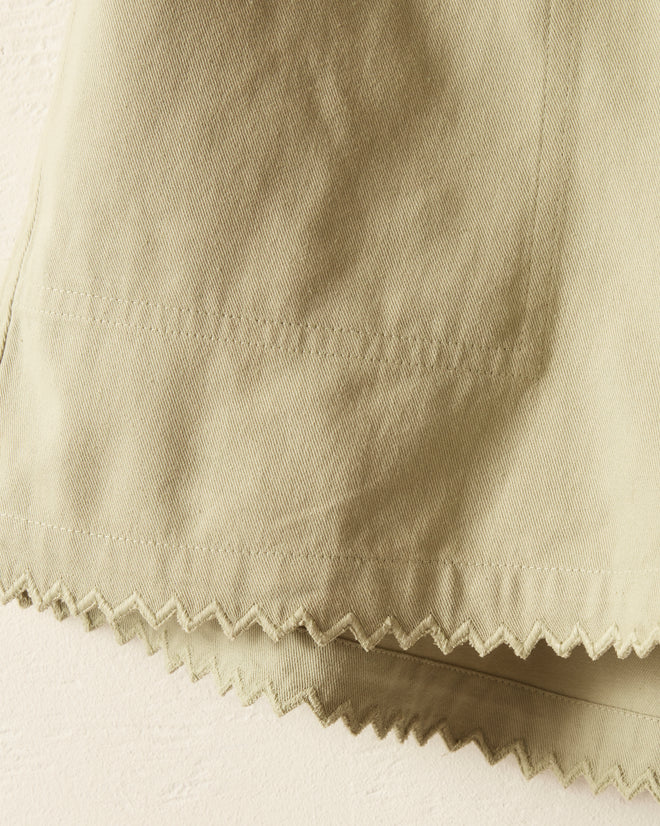 Zig-Zag Hem Shorts - Mint SHORTS BODE New York