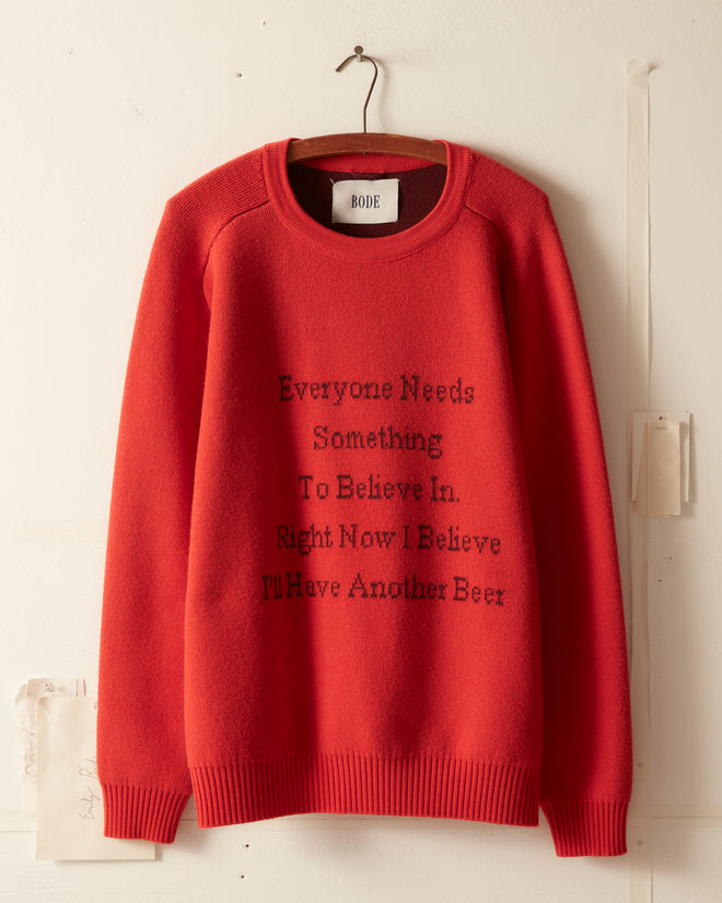 Another Beer Sweater - Orange KNITWEAR BODE New York