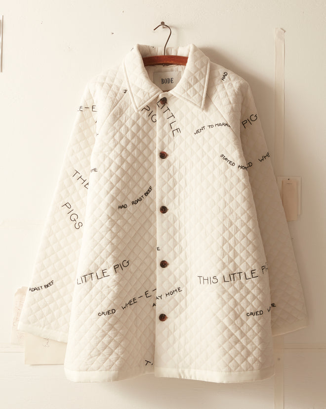 Quilted Little Pigs Jacket OUTERWEAR BODE New York