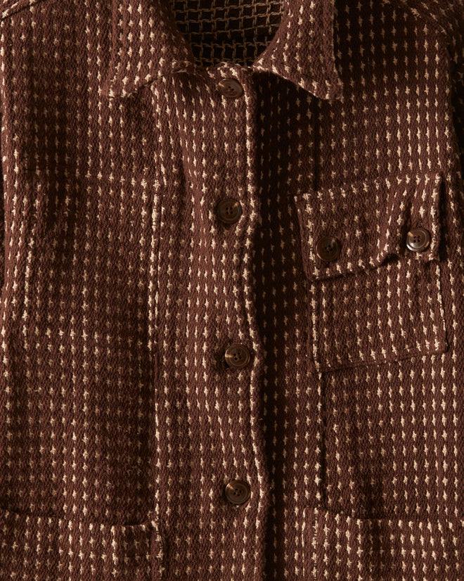 Reversible Duo Waffle Jacket - Brown SHIRT BODE New York