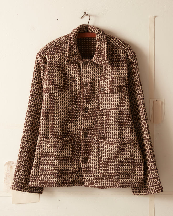 Reversible Duo Waffle Jacket - Brown SHIRT BODE New York