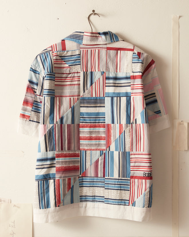 Patchwork Oxford Short Sleeve Shirt SHIRT BODE New York