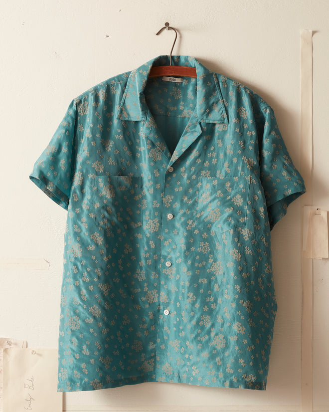 Floral Flocked Short Sleeve Shirt SHIRT BODE New York
