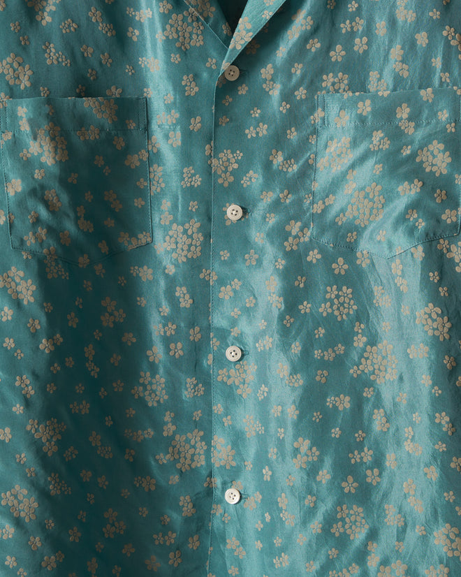 Floral Flocked Short Sleeve Shirt SHIRT BODE New York