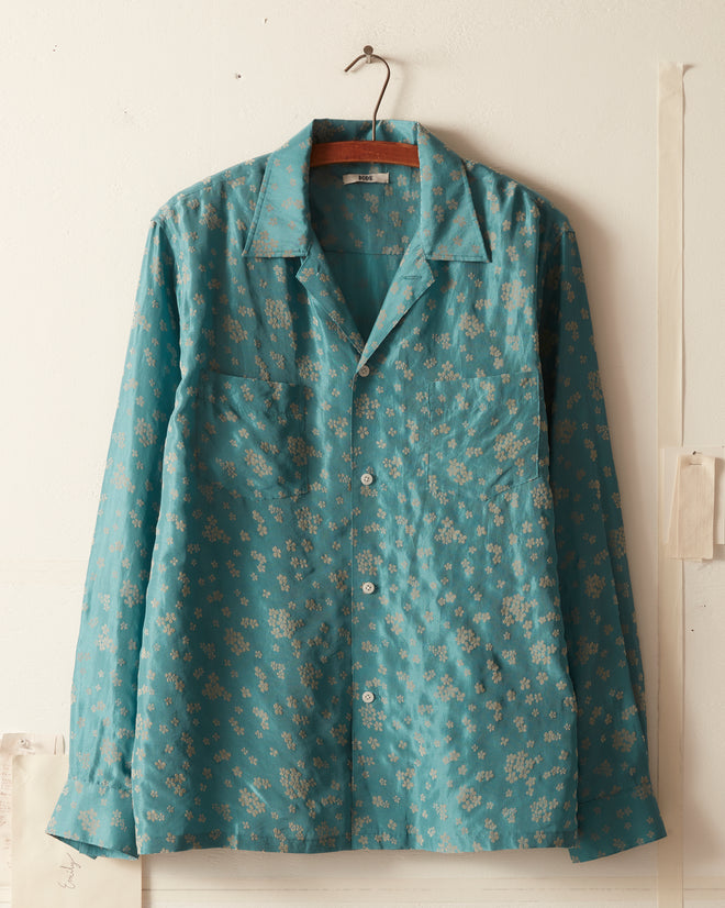Floral Flocked Long Sleeve Shirt SHIRT BODE New York