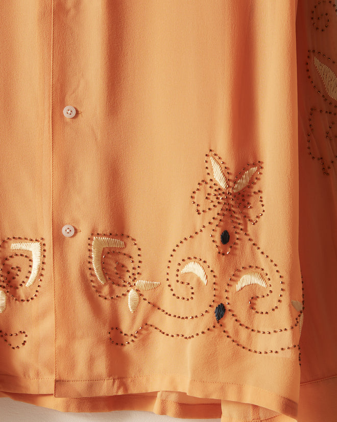 Beaded Cantaloupe Long Sleeve Shirt SHIRT BODE New York