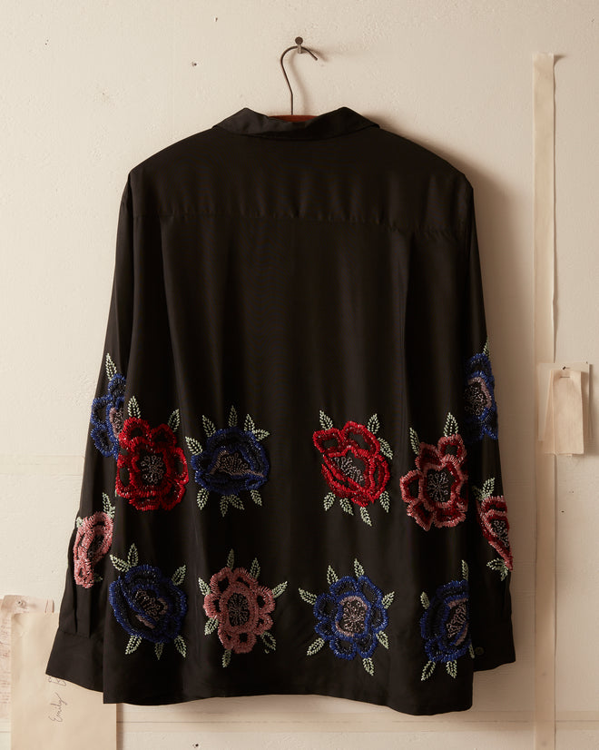 Beaded Poppy Long Sleeve Shirt SHIRT BODE New York