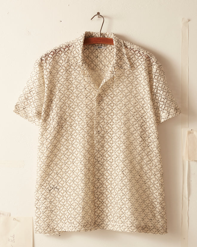 Petal Lace Short Sleeve Shirt SHIRT BODE New York
