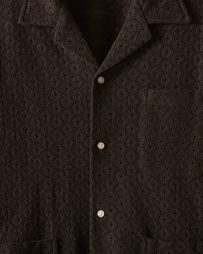 Geo Lace Overshirt - Black SHIRT BODE New York