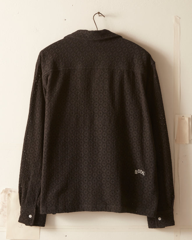 Geo Lace Overshirt - Black SHIRT BODE New York
