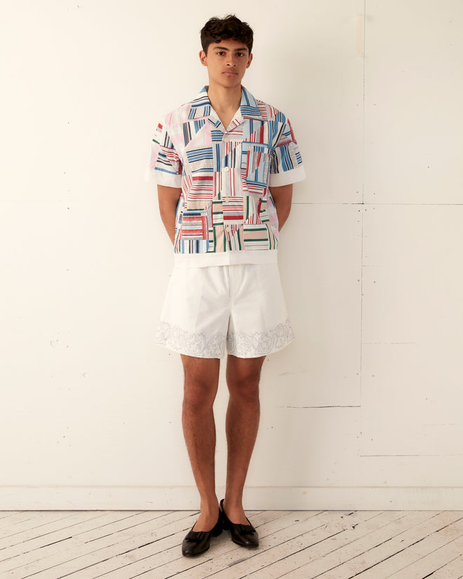 Patchwork Oxford Short Sleeve Shirt SHIRT BODE New York