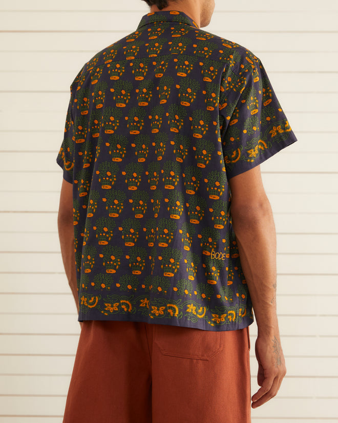 Trellis Block Print Short Sleeve Shirt SHIRTS BODE New York