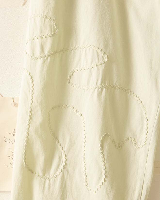 Rickrack Pajama Pants - Green TROUSERS BODE New York