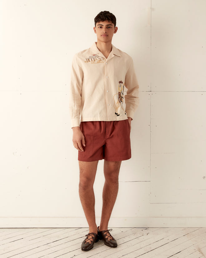 Twill Rugby Short - Cinnamon SHORTS BODE New York