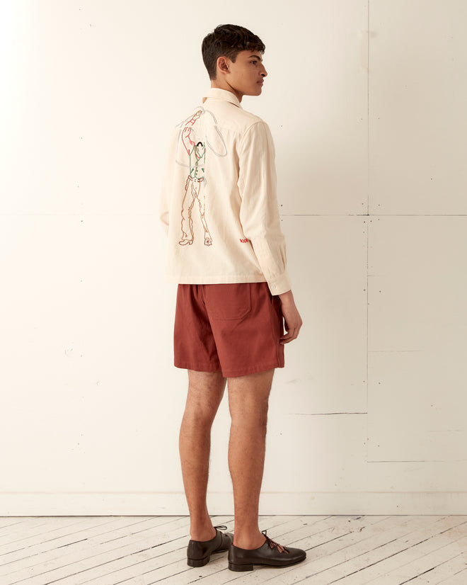 Twill Rugby Short - Cinnamon SHORTS BODE New York