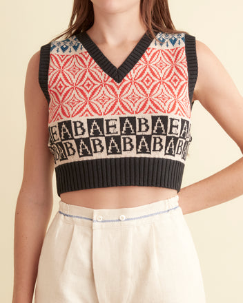 Alphabet Vest KNITWEAR BODE New York