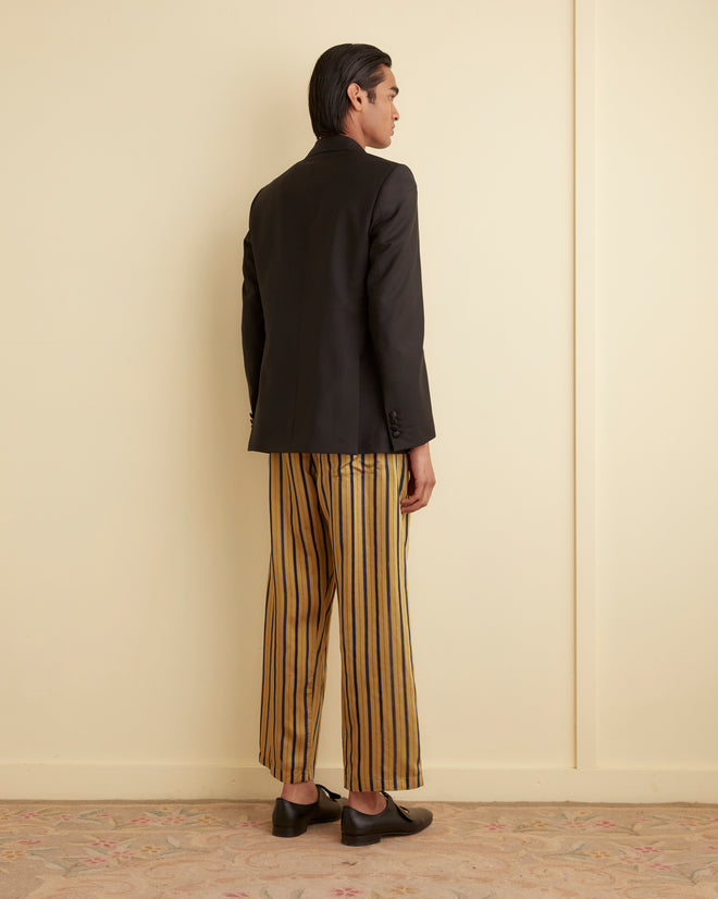 Alumni Stripe Pajama Pants - Yellow TROUSERS BODE New York