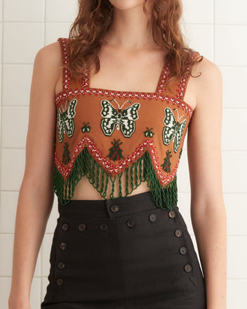 Athalia Fringe Top WOMENS TOPS BODE New York