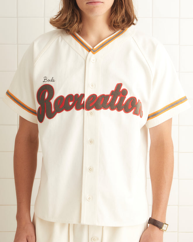 Baseball Shirt - White MENS SHIRTS BODE New York