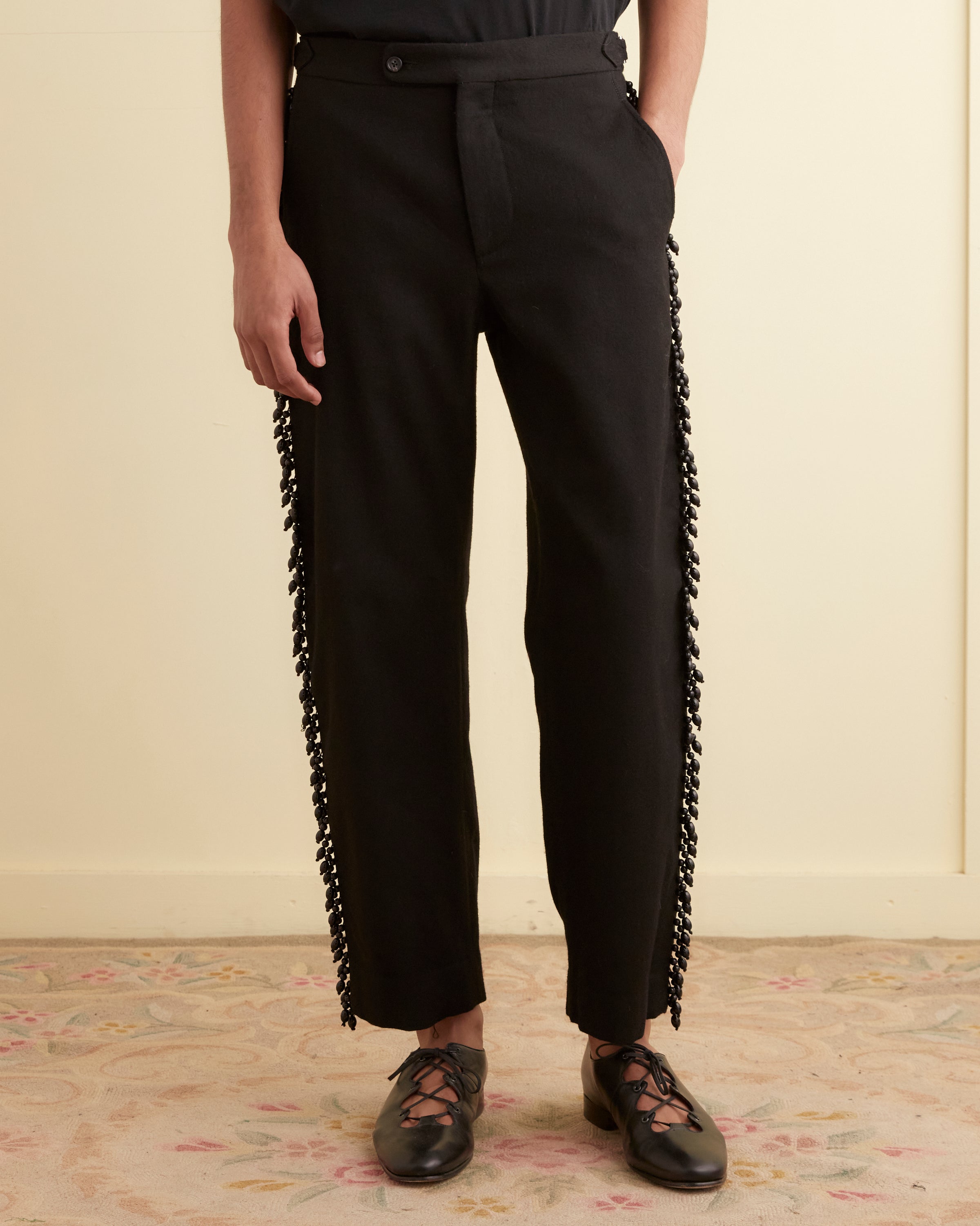 スラックス RANDY   Fringe Straight Trousers 20ss Fringe Pants Trousers - – RANDY Straight 20ss Leg | Pant Bianca