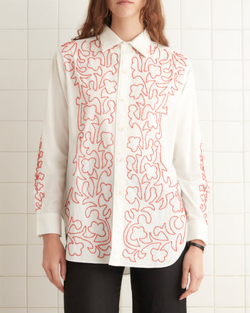 Beaded Crossvine Shirt WOMENS SHIRTS BODE New York