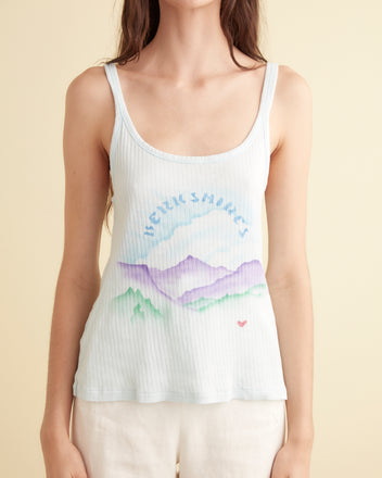 Berkshires Tank - Light Blue CUT AND SEW BODE New York