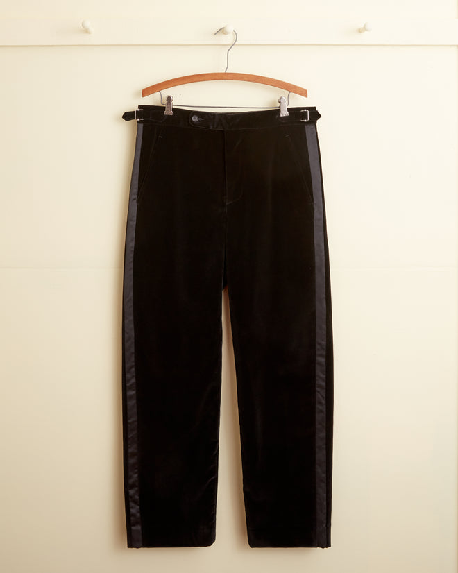 Black Tulip Tuxedo Trousers OOAK TROUSERS BODE New York