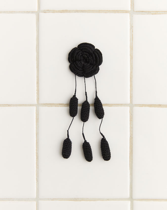 Blossom Brooch - Black KNIT ACCESSORIES BODE New York